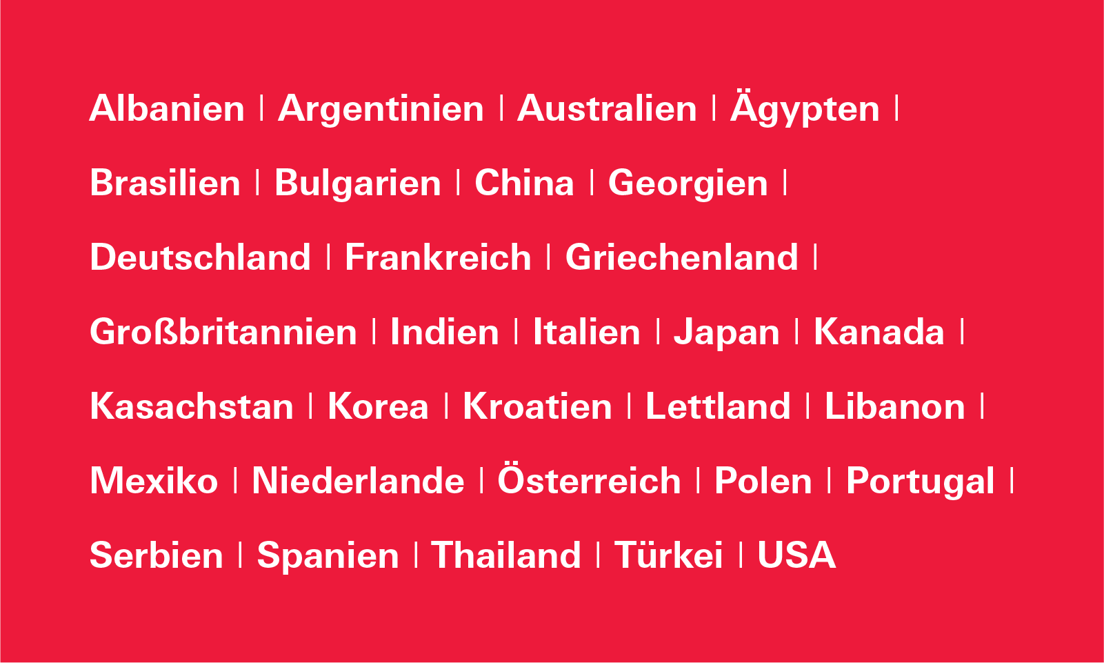 Grafik, die die diversen Herkunftsländer unseres Teams zeigt