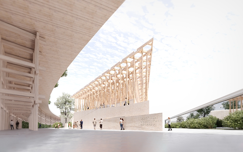 ATELIER BRÜCKNER designs the Uzbekistan Pavilion at EXPO 2025 with sustainable architecture and exhibition design